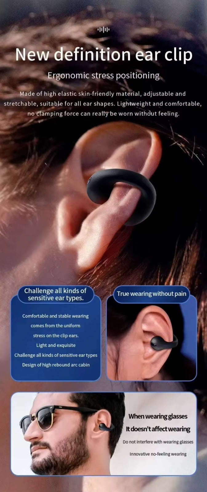 SonicX - Ear Clip Earphone